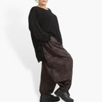 Winter trousers in the shape of Romanit jersey quality, Lilo in brown