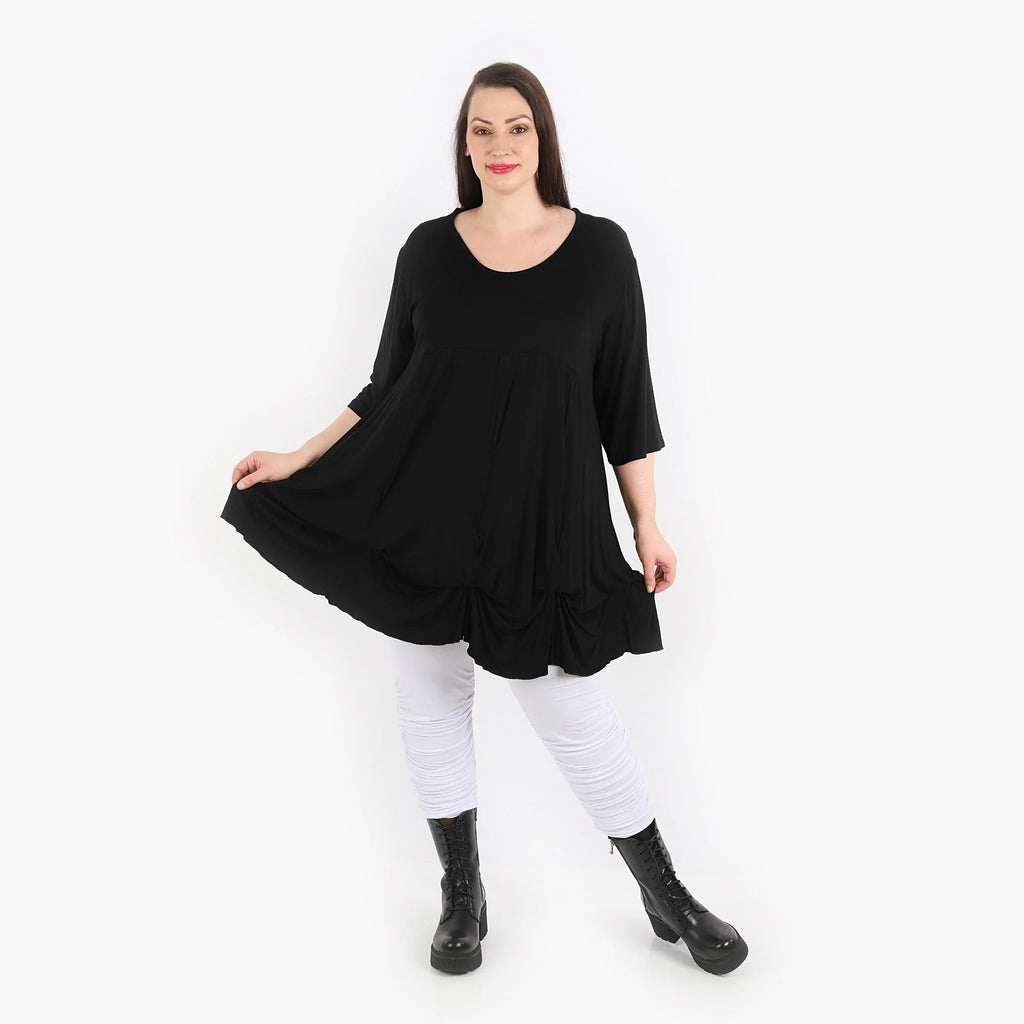 AKH Fashion Shirt 2066 Viskose, Schwarz