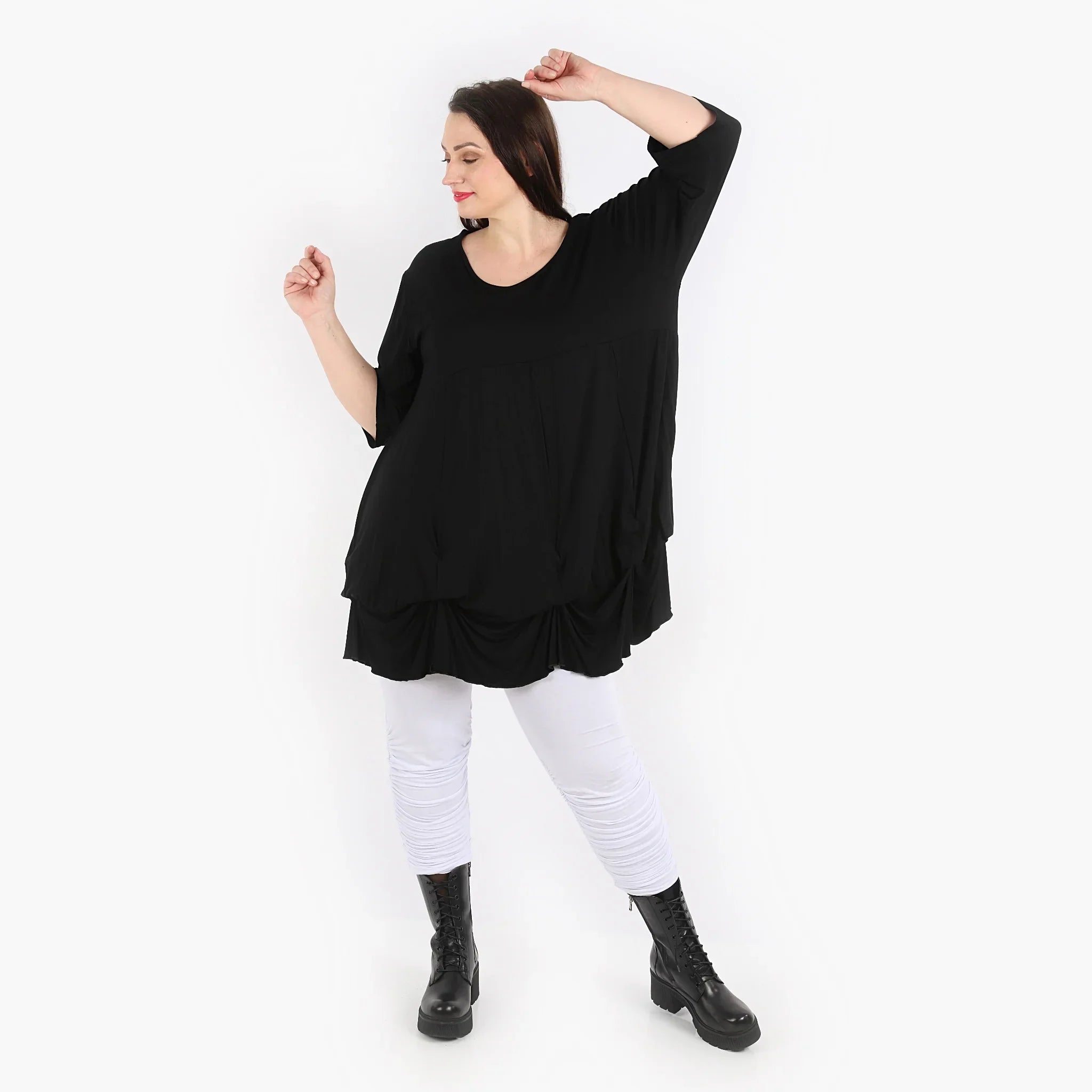 AKH Fashion Shirt 2066 Viskose, Schwarz