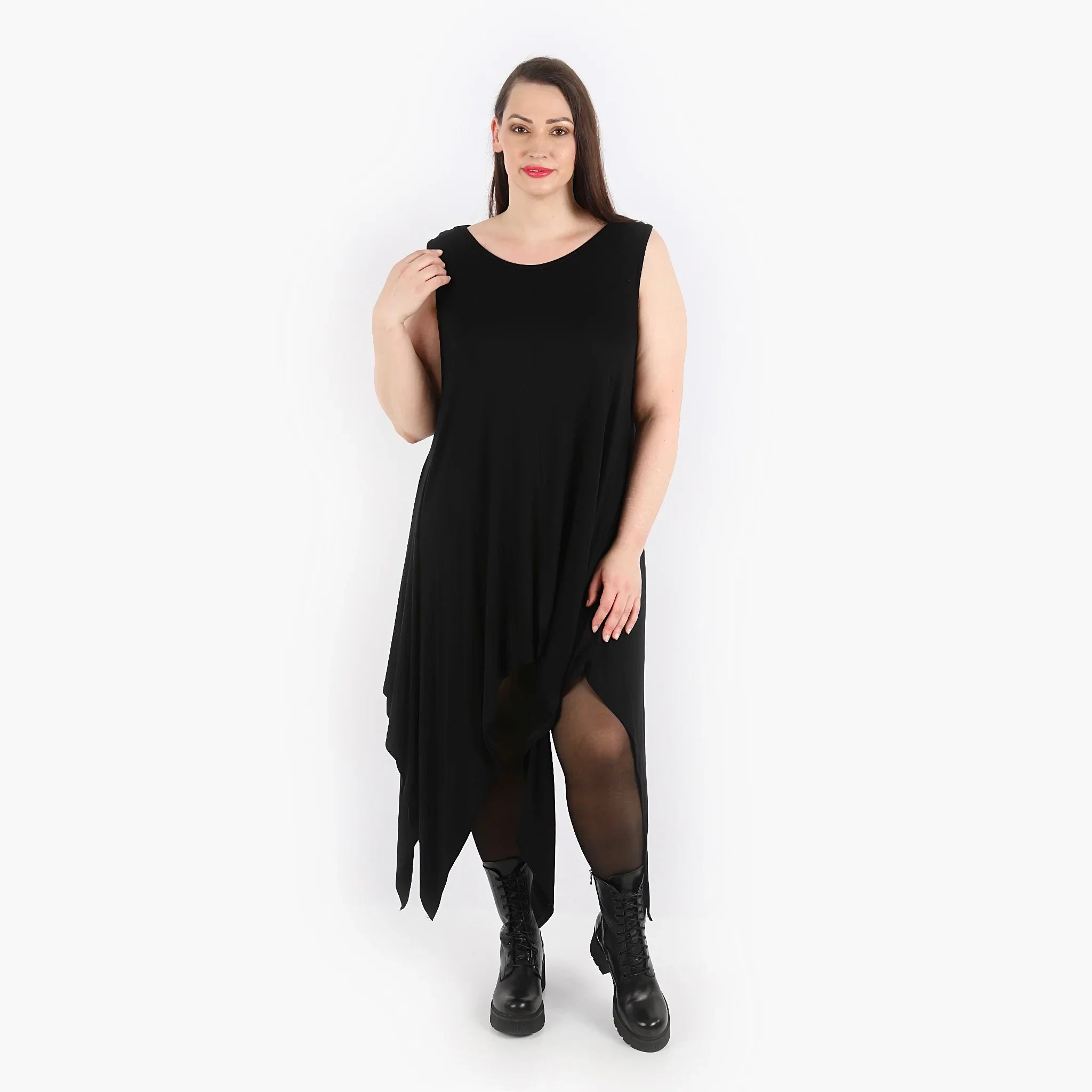 AKH Fashion Kleid 3067 Viskose, Schwarz