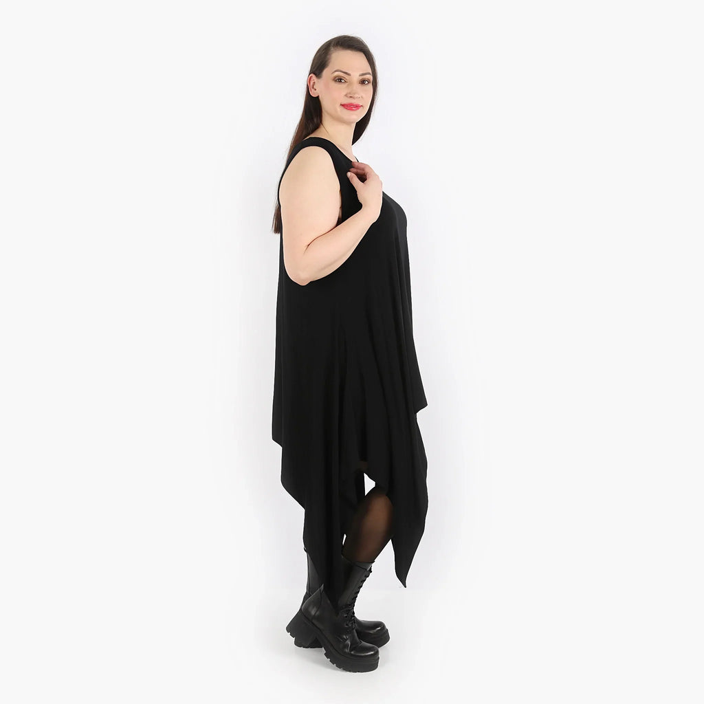 AKH Fashion Kleid 3067 Viskose, Schwarz