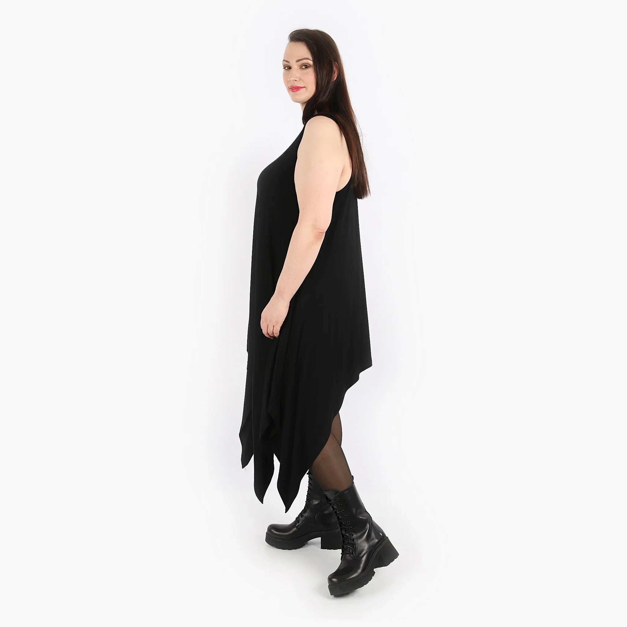AKH Fashion Kleid 3067 Viskose, Schwarz