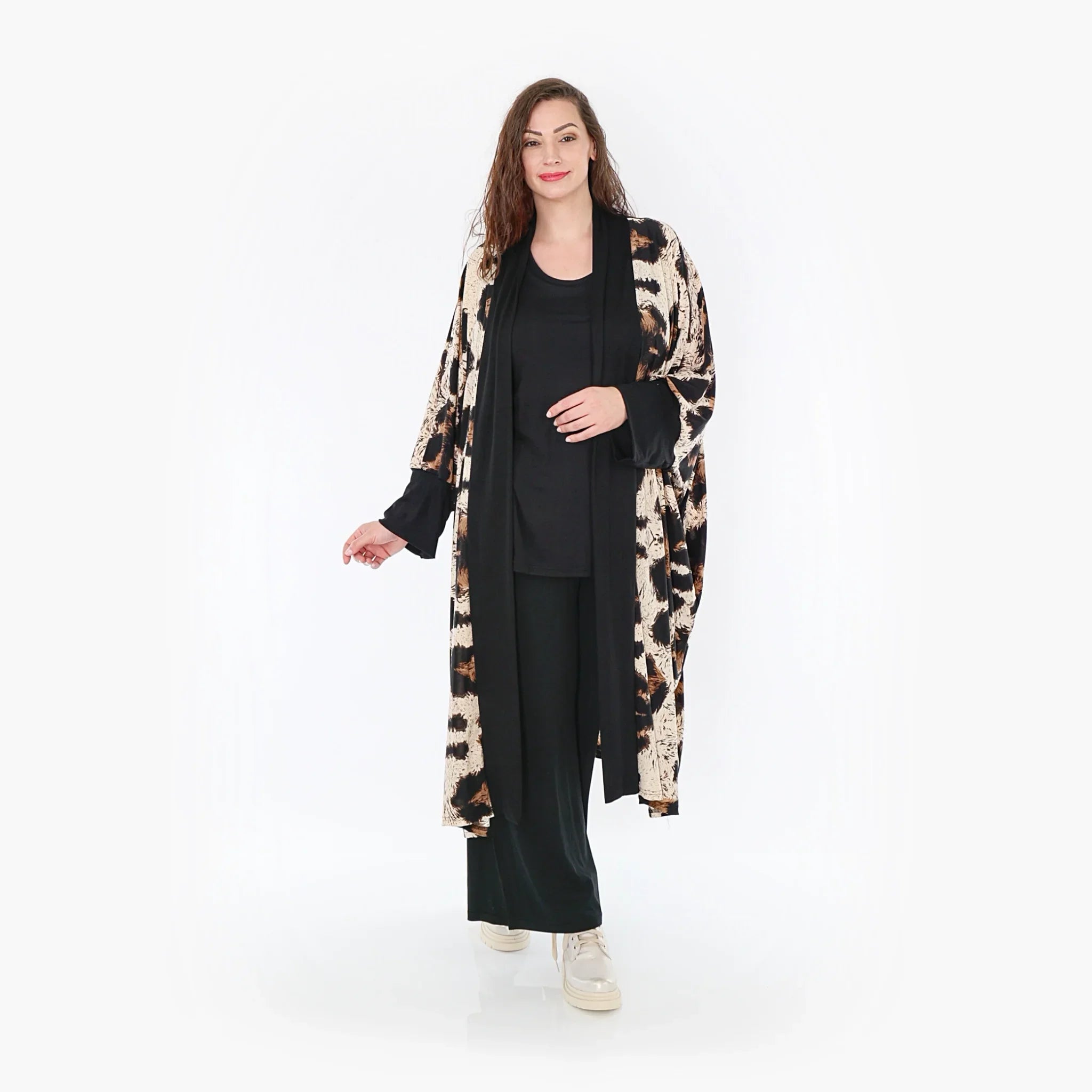AKH Fashion Jacke 6930 Helena, Beige/Schwarz/Braun