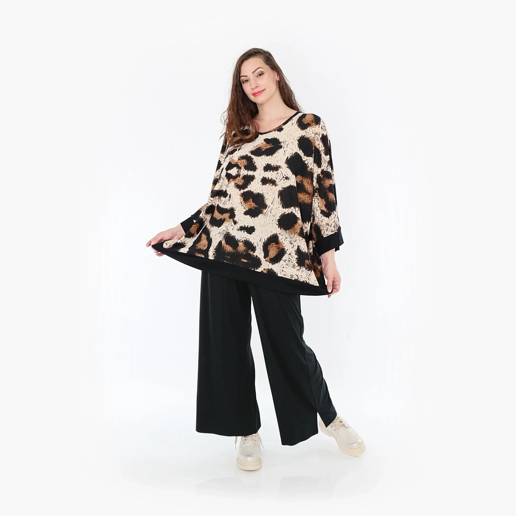 AKH Fashion Shirt 6964 Helena, Beige/Schwarz/Braun