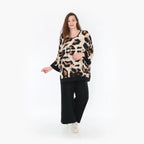 AKH Fashion Shirt 6964 Helena, Beige/Schwarz/Braun