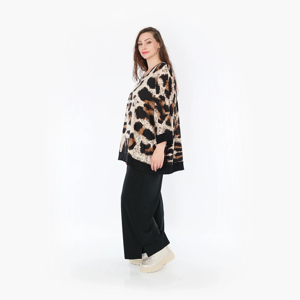 AKH Fashion Shirt 6964 Helena, Beige/Schwarz/Braun