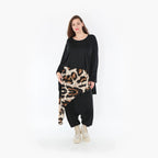 AKH 6992 Trousers, Beige-Black-Brown