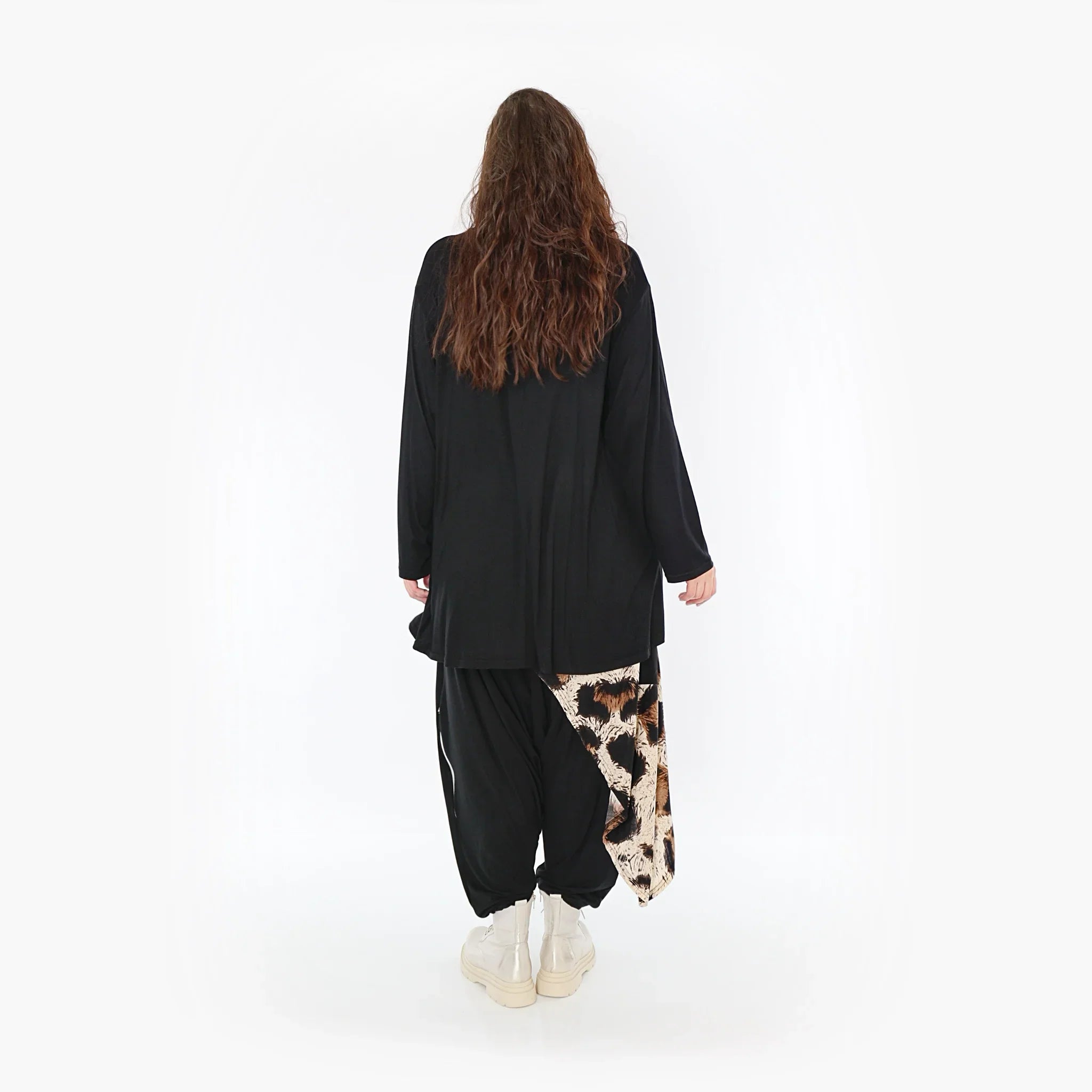 AKH 6992 Trousers, Beige-Black-Brown