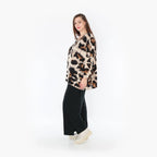 AKH 6993 Big Shirt, Beige-Schwarz-Braun