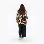 AKH 6993 Big Shirt, Beige-Schwarz-Braun