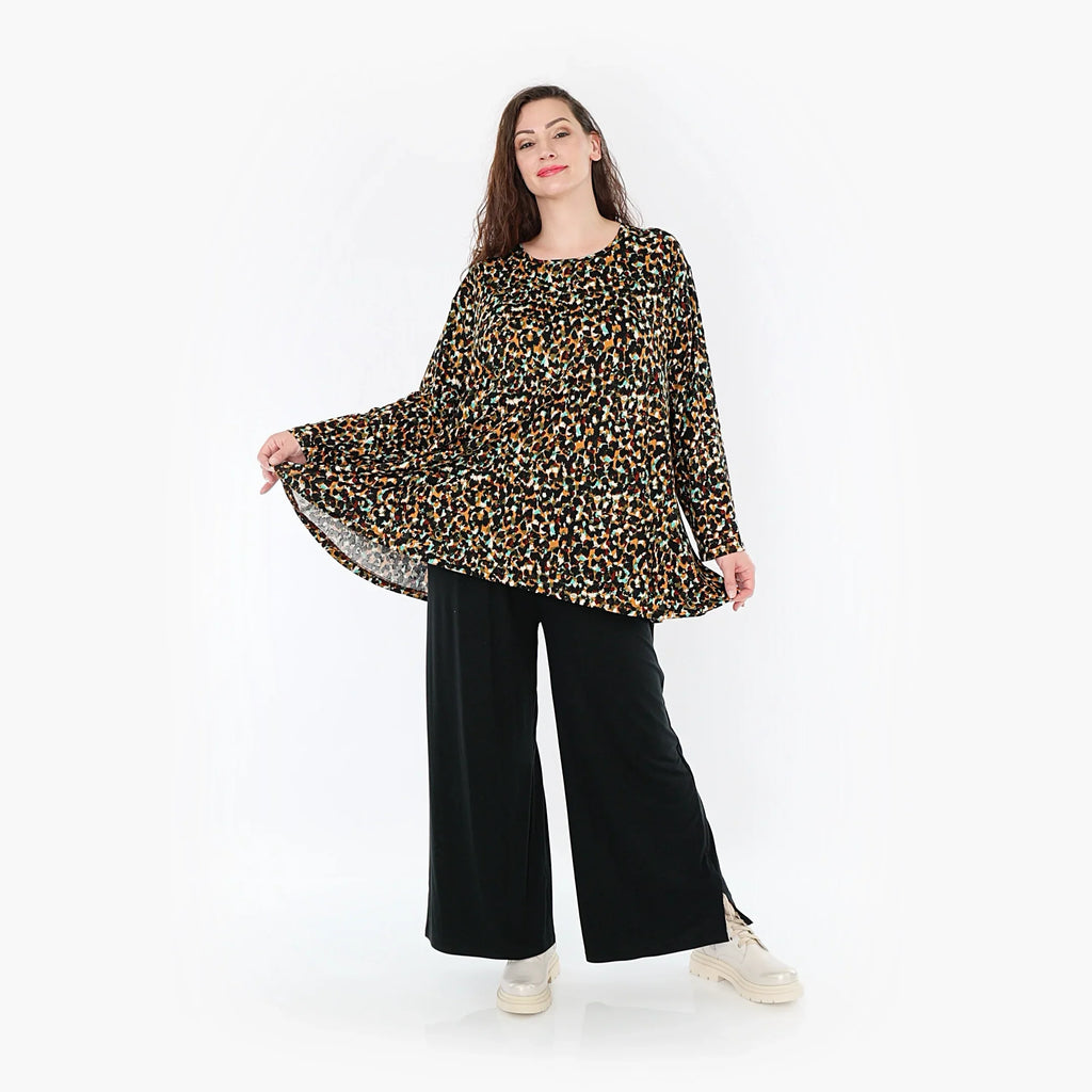 AKH Fashion Shirt 1892 Celina, Schwarz/Braun/Grün