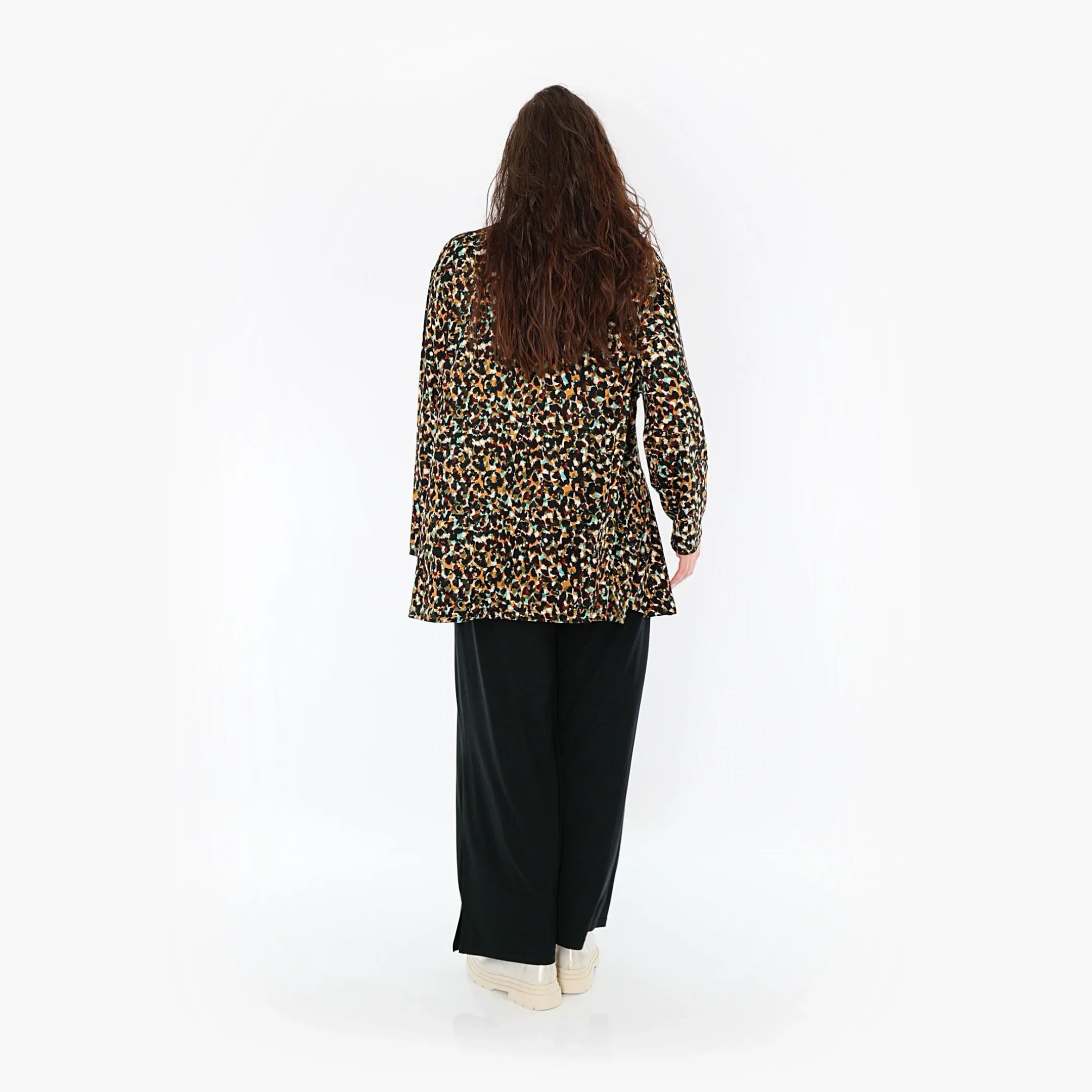 AKH Fashion Shirt 1892 Celina, Schwarz/Braun/Grün