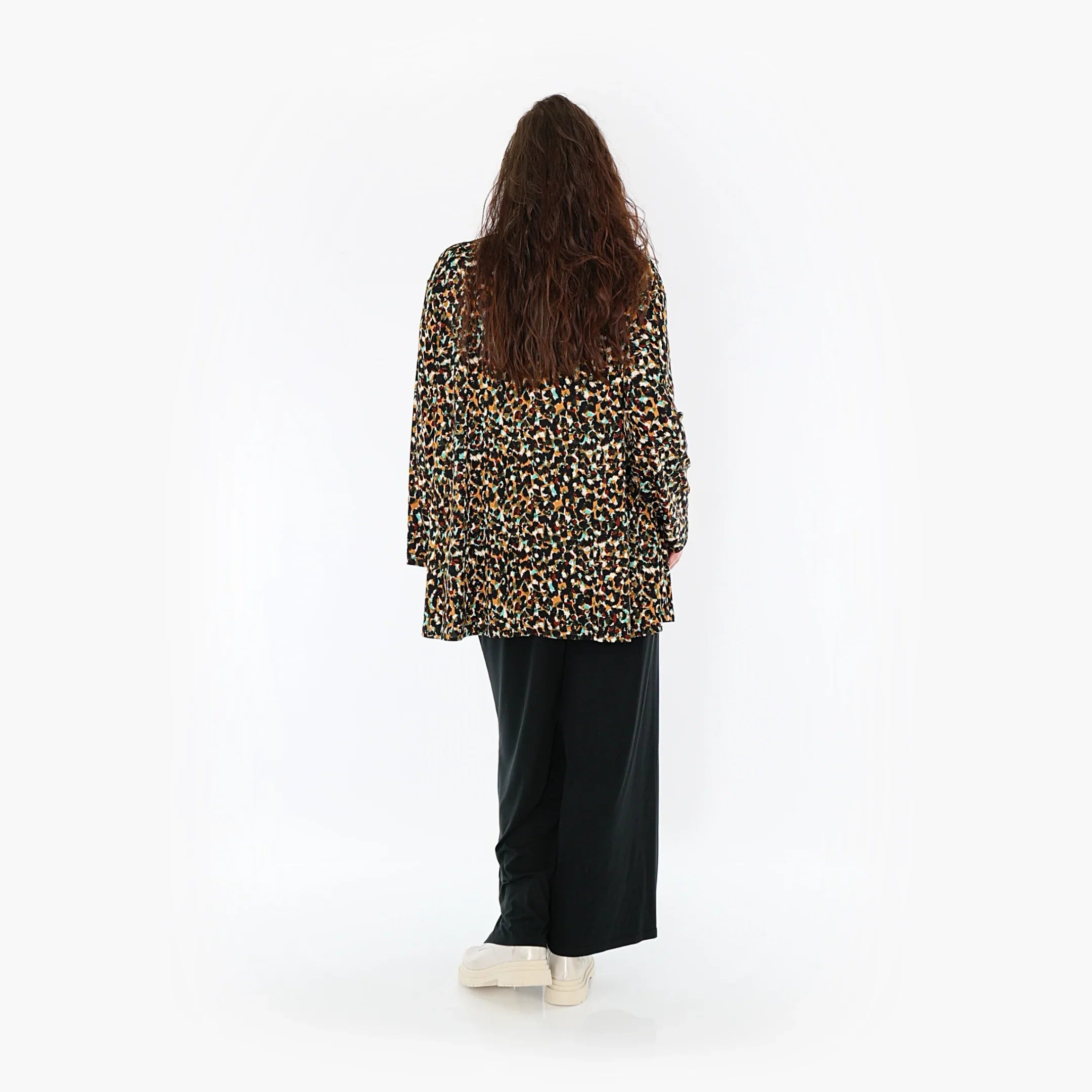 AKH Fashion Shirt 1892 Celina, Schwarz/Braun/Grün