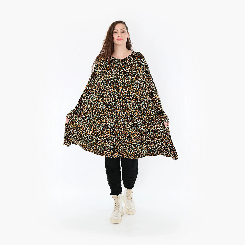 AKH Fashion Shirt 2666 Celina, Schwarz/Braun/Grün
