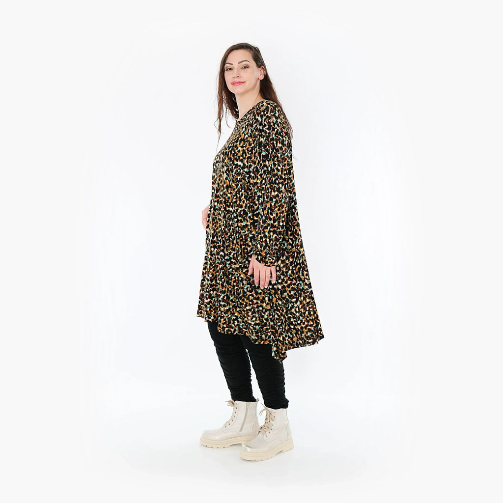 AKH Fashion Shirt 2666 Celina, Schwarz/Braun/Grün