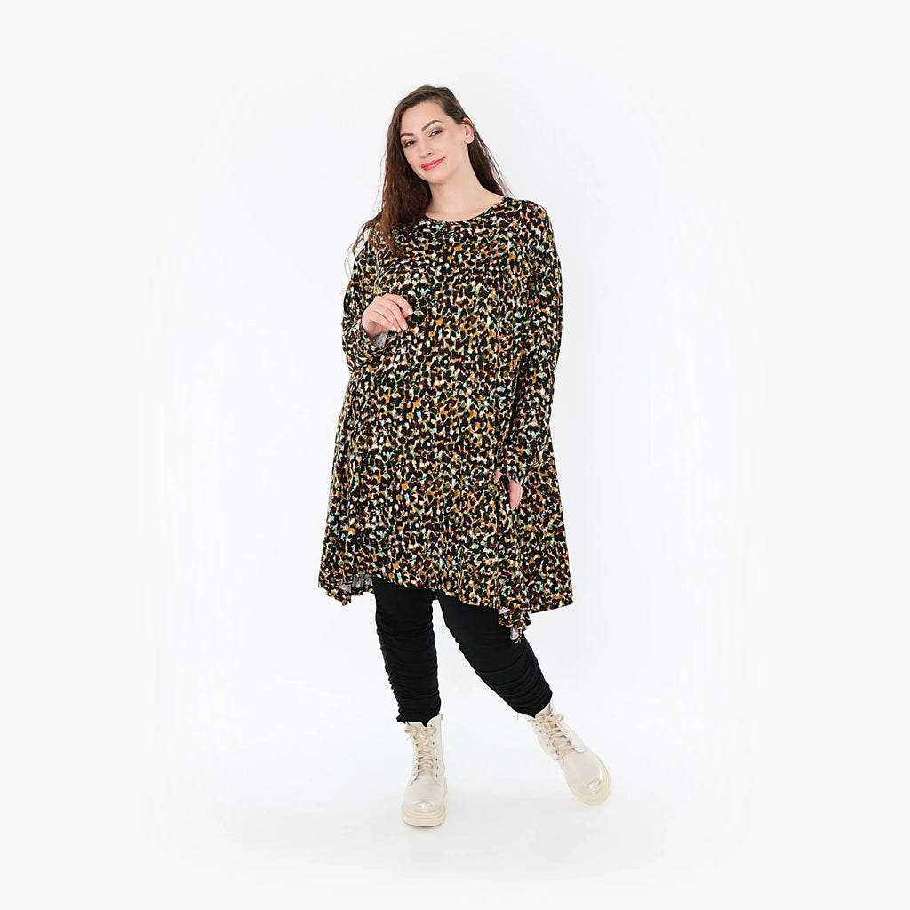 AKH Fashion Shirt 2666 Celina, Schwarz/Braun/Grün