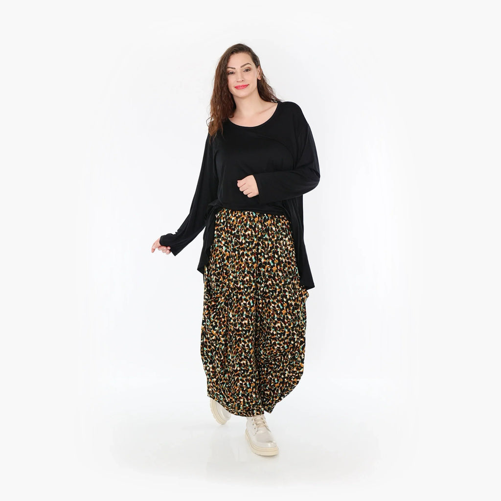 AKH Fashion Hose 8069 Celina, Schwarz/Braun/Grün