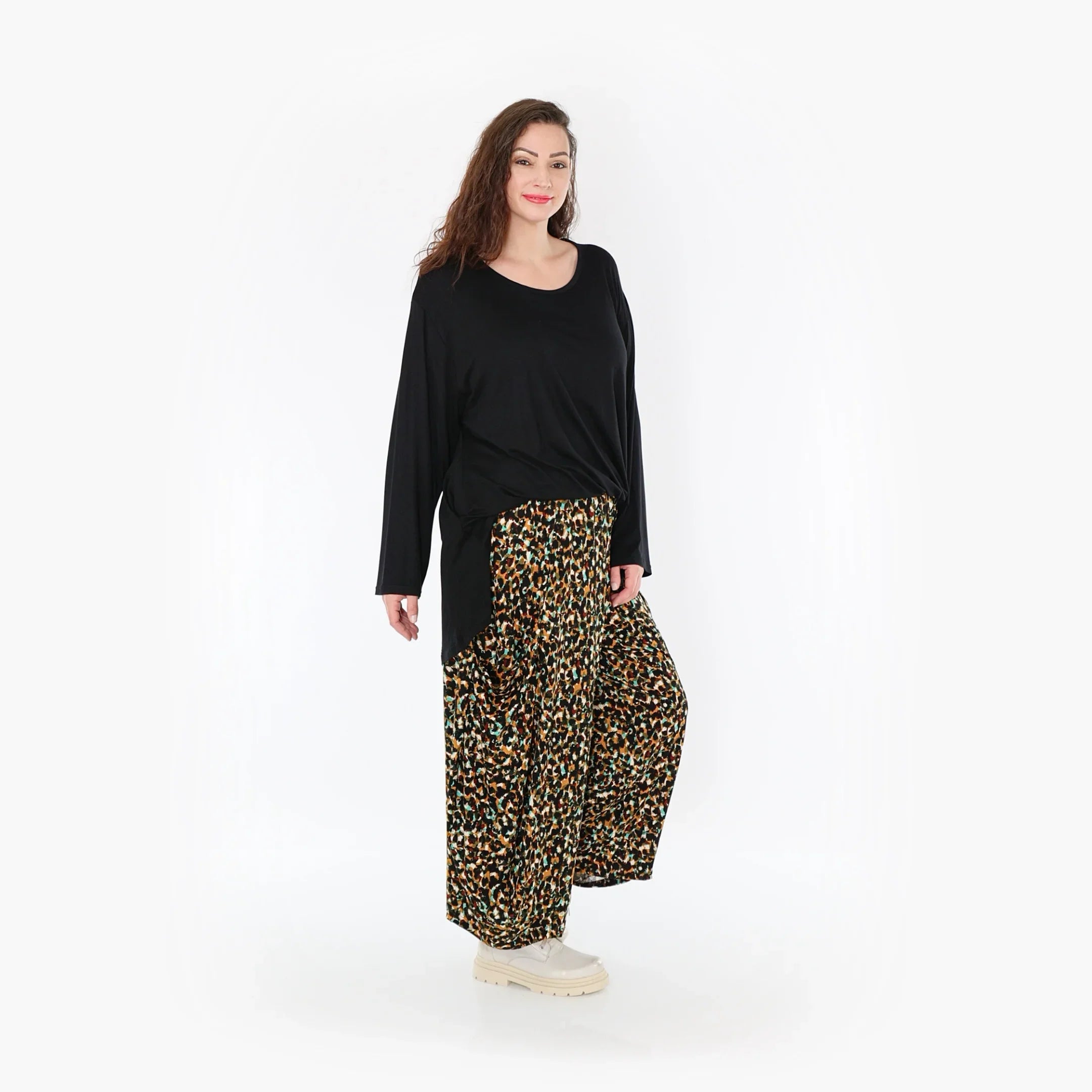 AKH Fashion Hose 8069 Celina, Schwarz/Braun/Grün