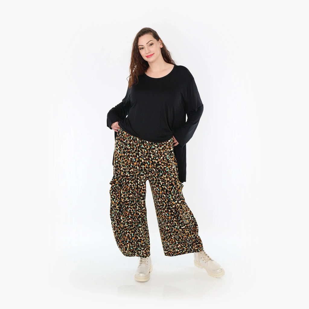 AKH Fashion Hose 8069 Celina, Schwarz/Braun/Grün