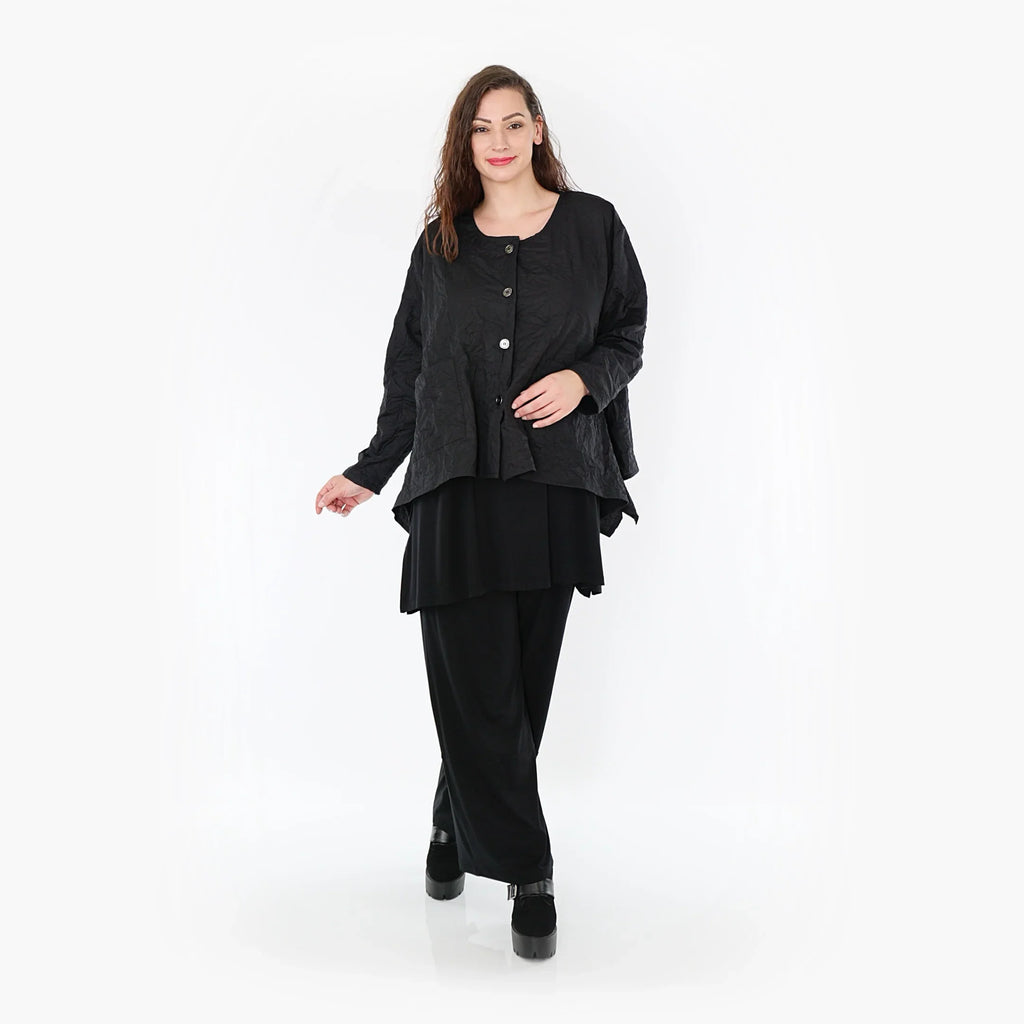AKH Fashion Jacke 118 Crushed, Schwarz
