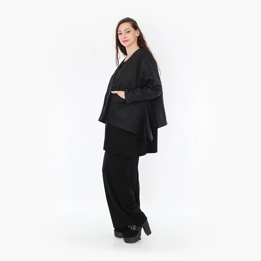 AKH Fashion Jacke 118 Crushed, Schwarz