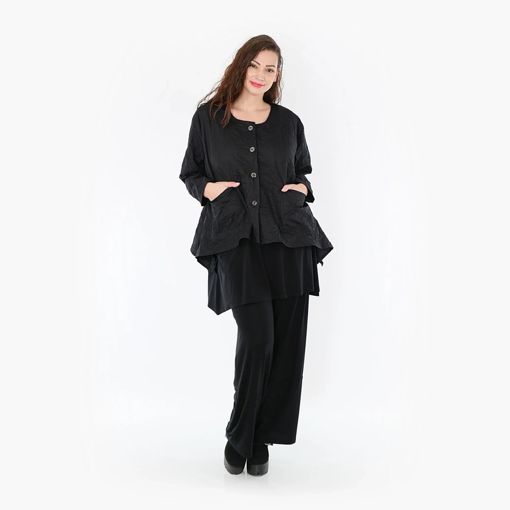 AKH Fashion Jacke 118 Crushed, Schwarz