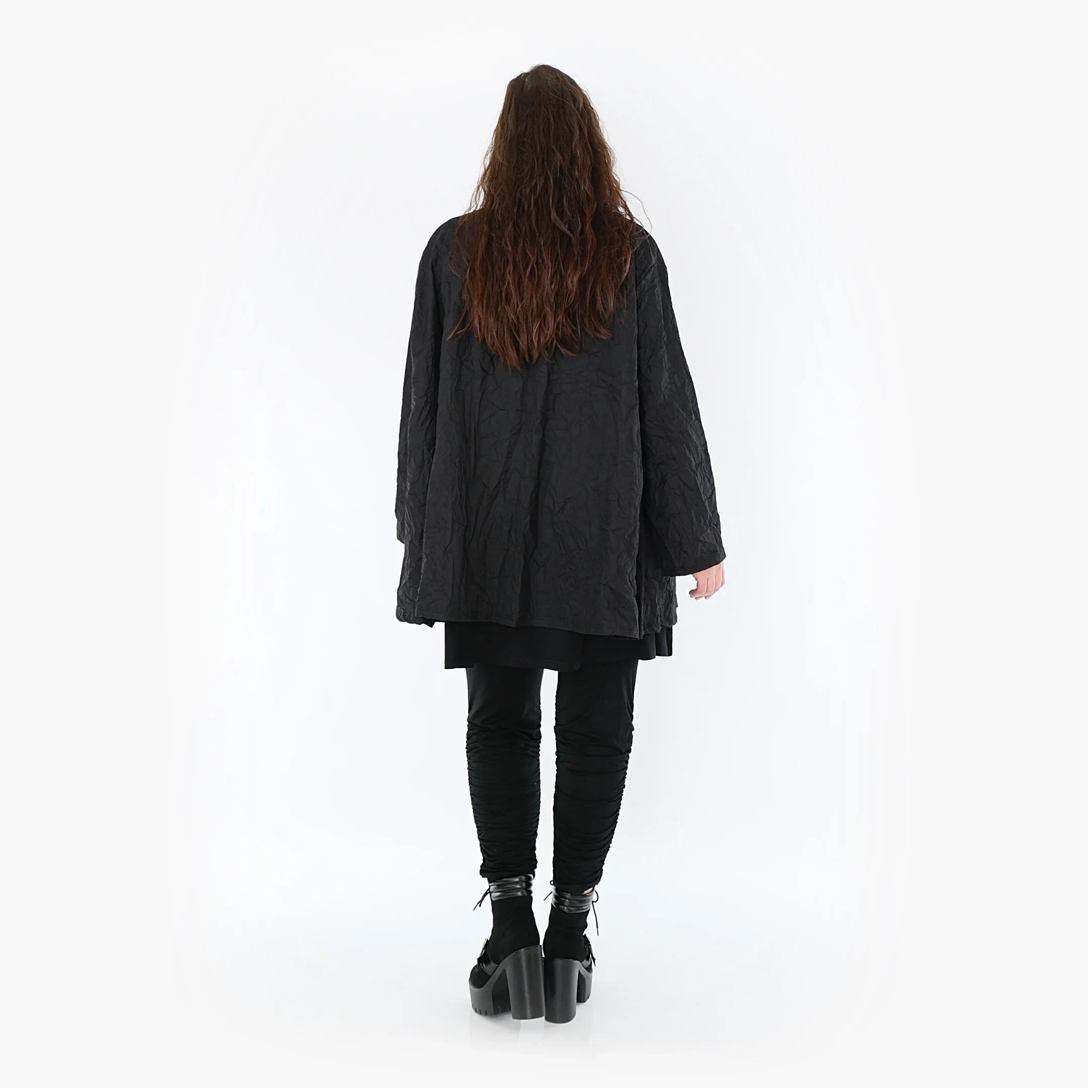 AKH Fashion Shirt 00593 Crushed, Schwarz
