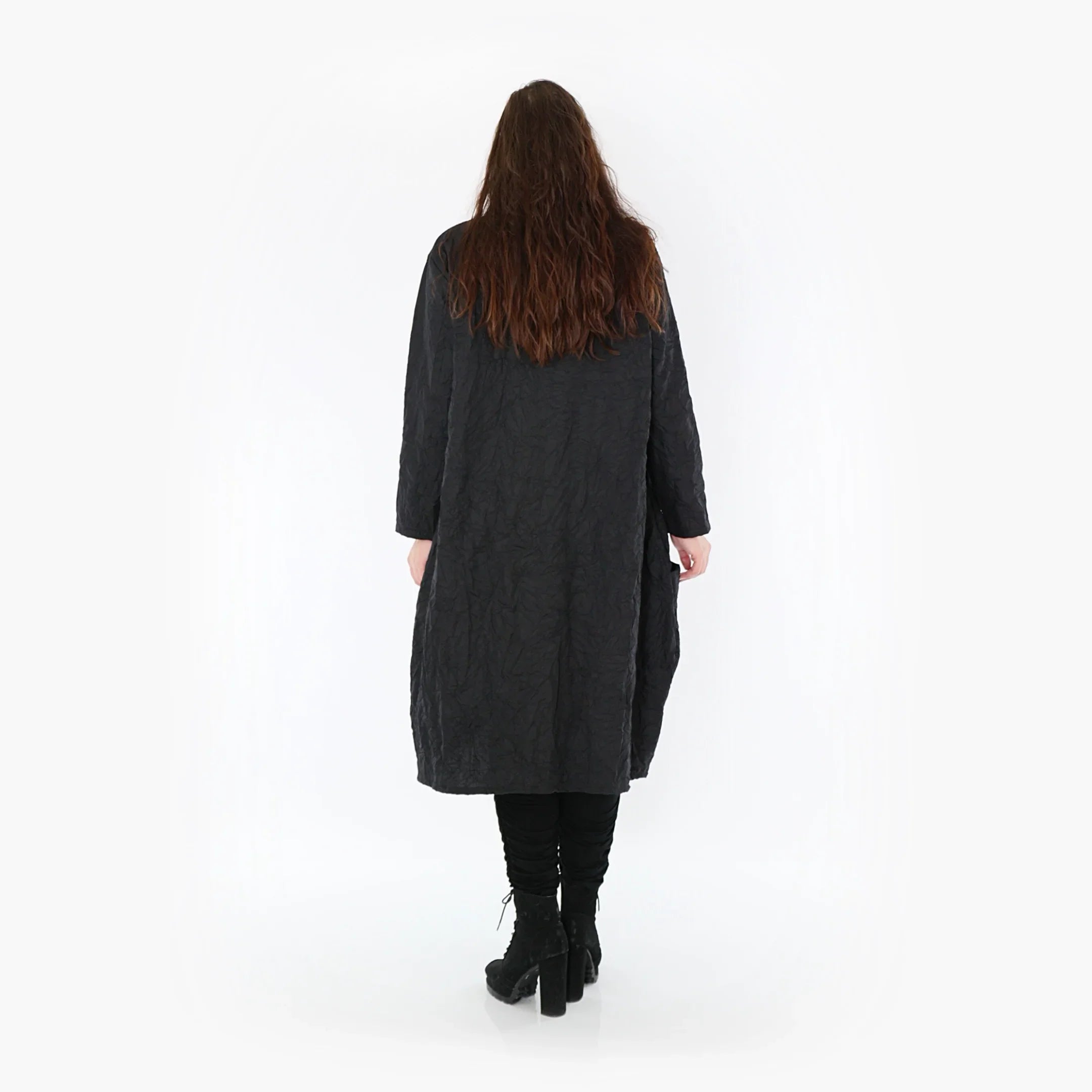 AKH Fashion Kleid 6695 Crushed, Schwarz