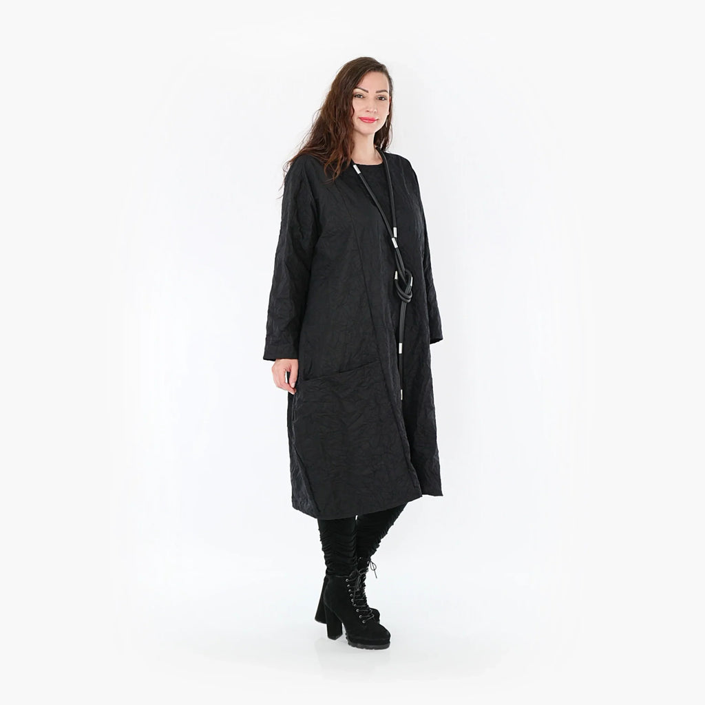 AKH Fashion Kleid 6695 Crushed, Schwarz