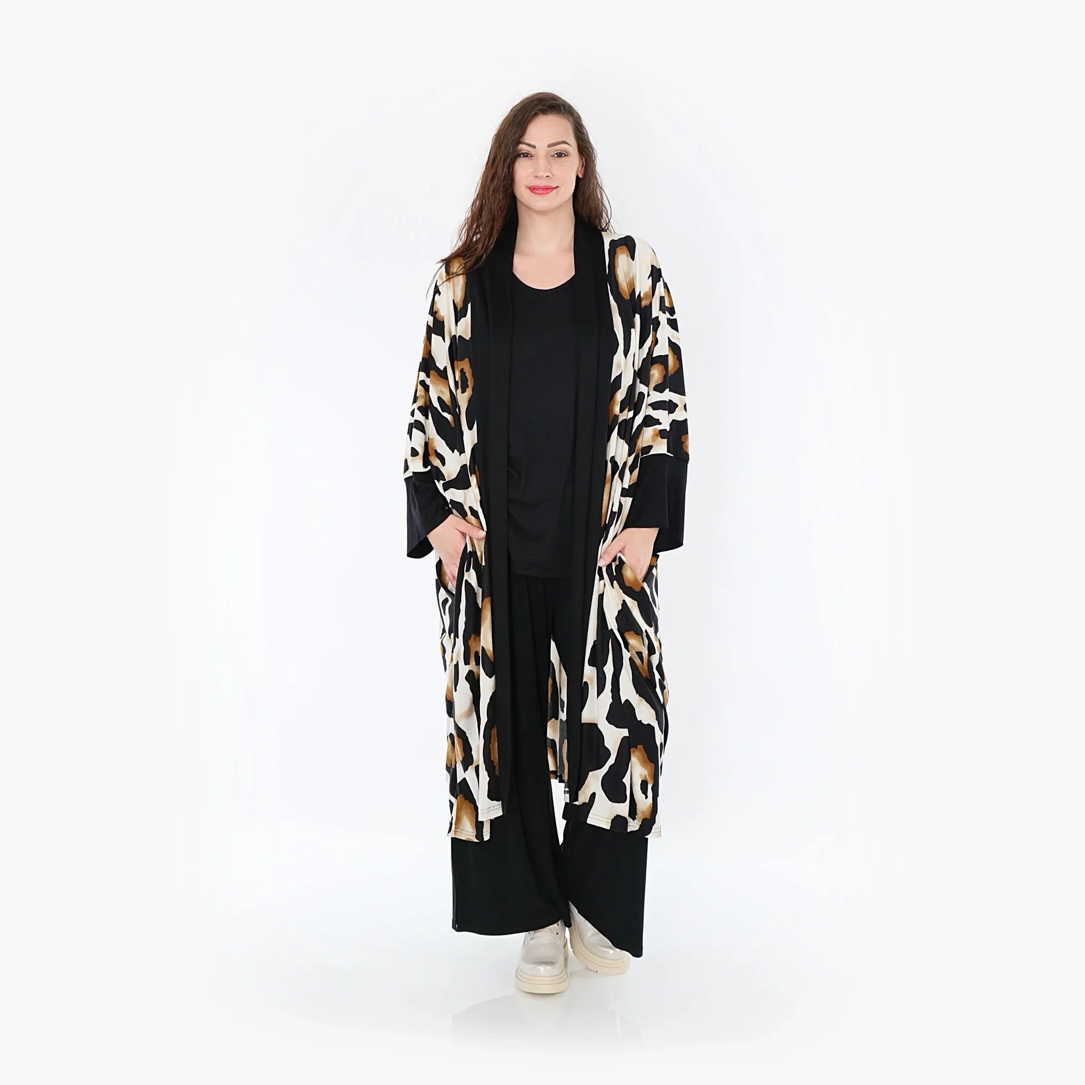 Veste AKH 6930, Blanc-Noir-Cognac