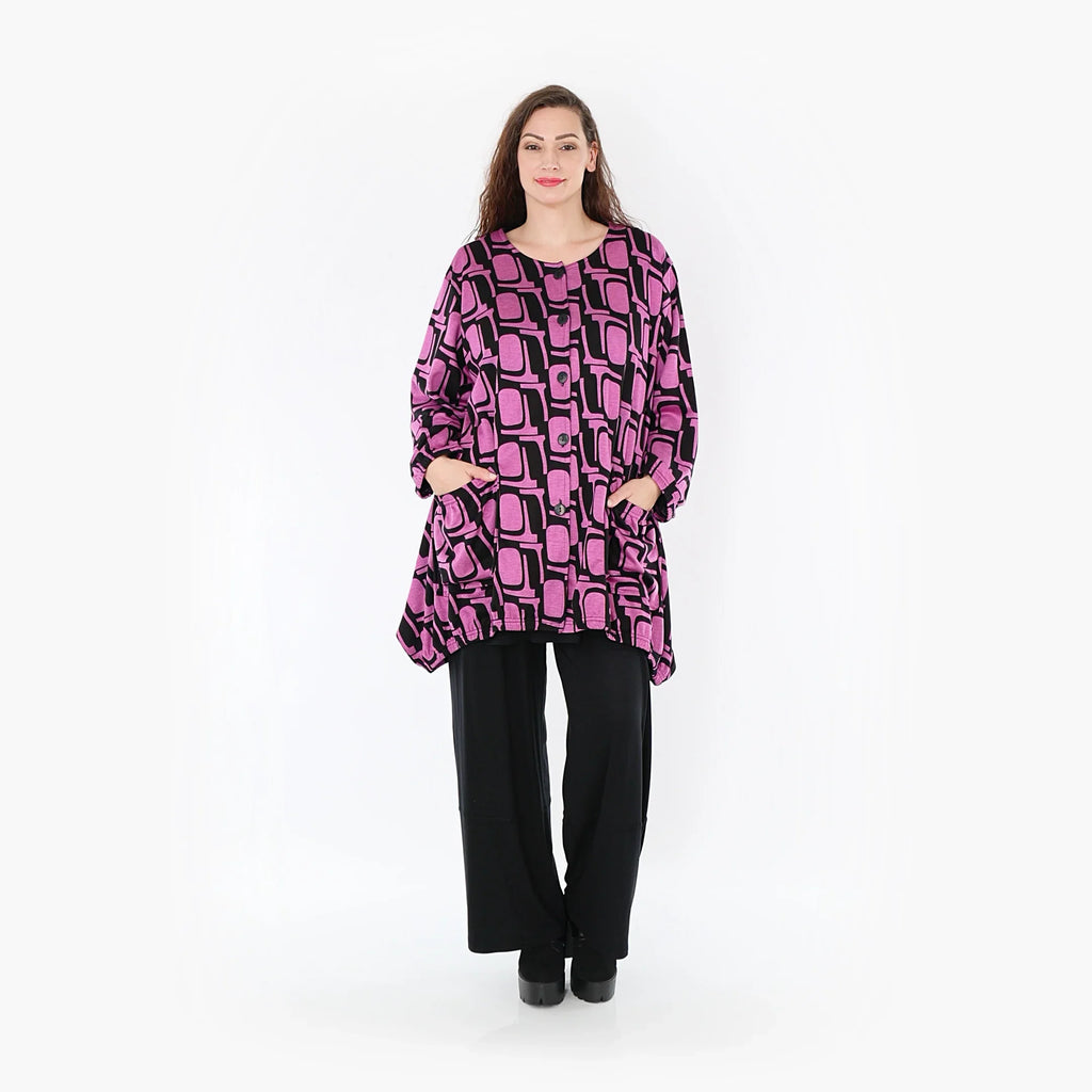 AKH 6270 Jacket, Black-Fuchsia