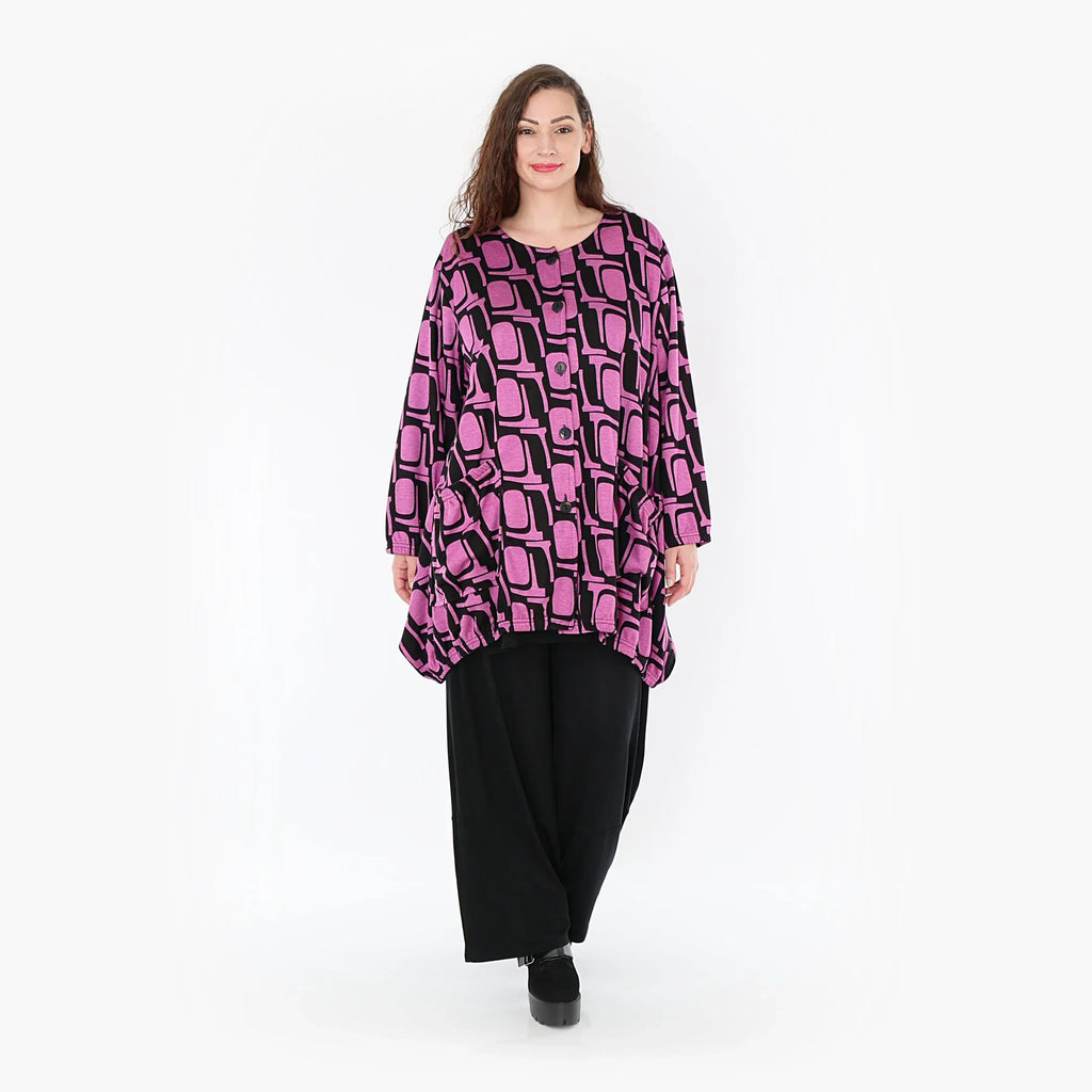 AKH 6270 Jacket, Black-Fuchsia