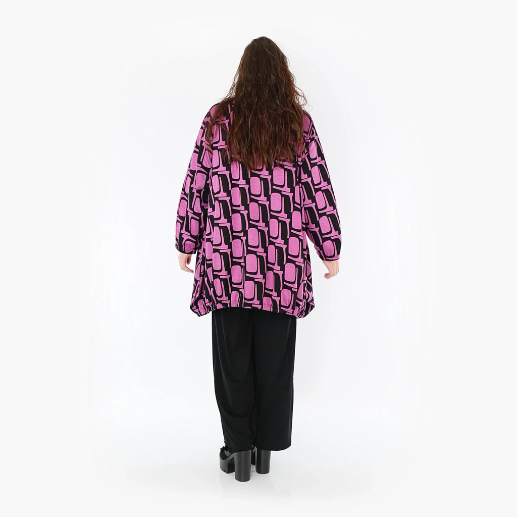 AKH 6270 Jacket, Black-Fuchsia