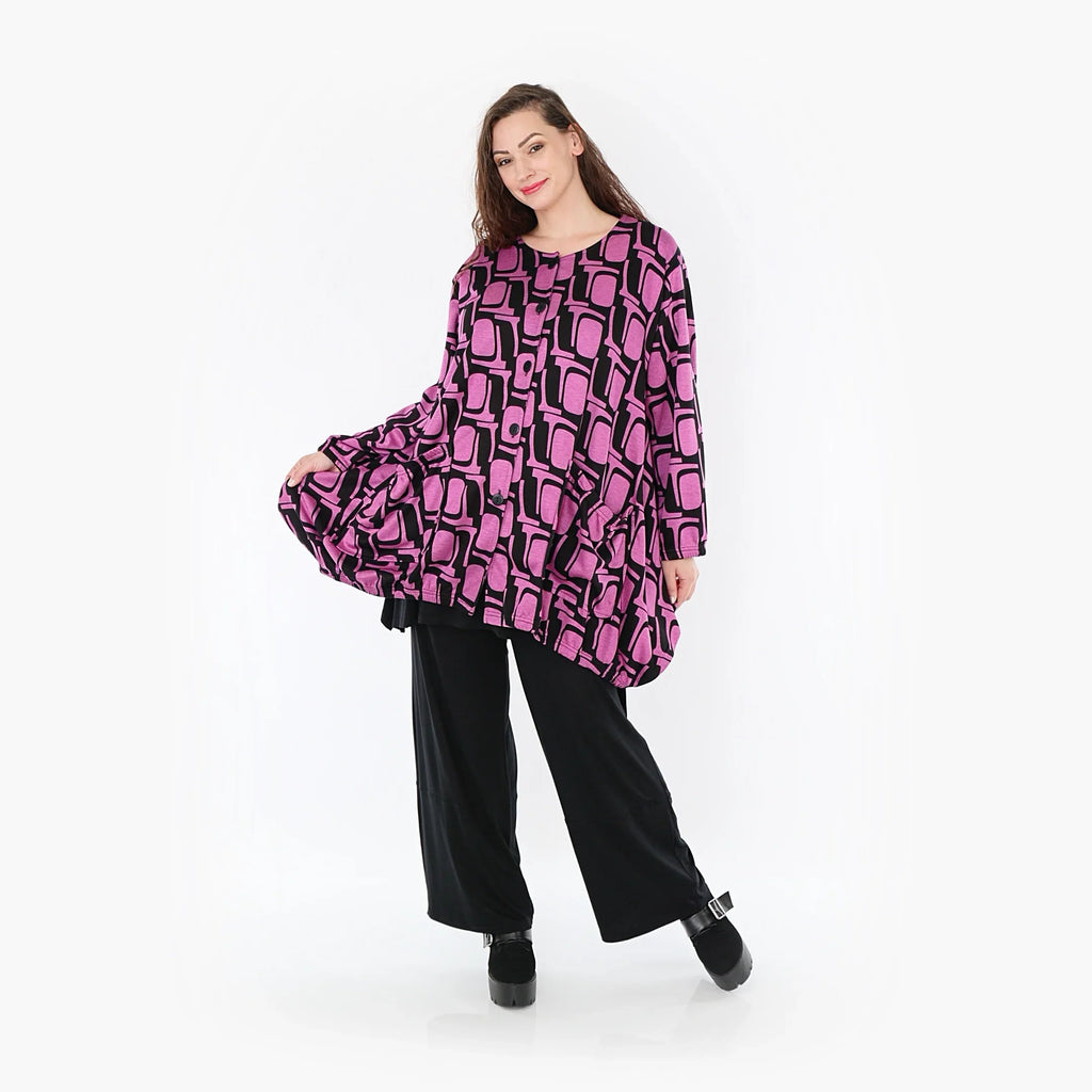 AKH 6270 Jacket, Black-Fuchsia