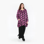 AKH 6270 Jacket, Black-Fuchsia