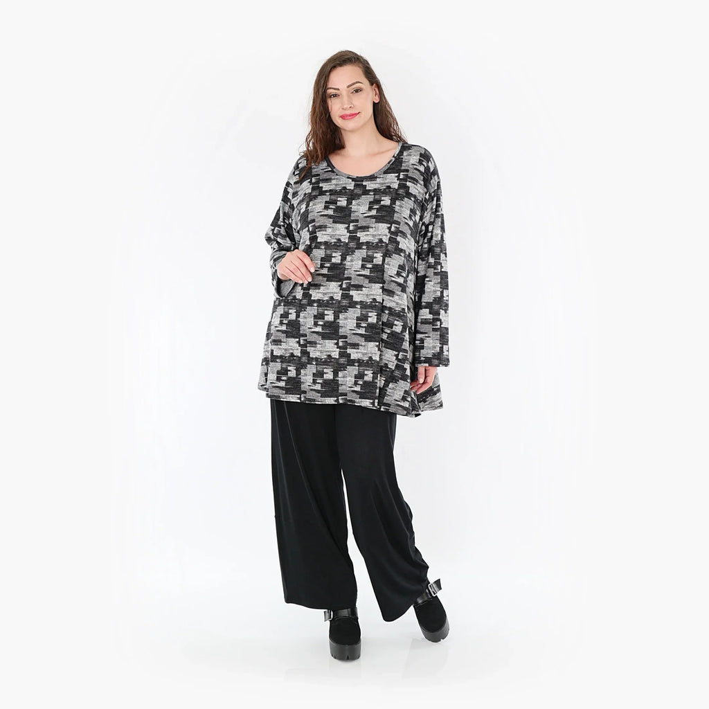 AKH Fashion Shirt 1892 Adriana, Dunkelgrau/Grau
