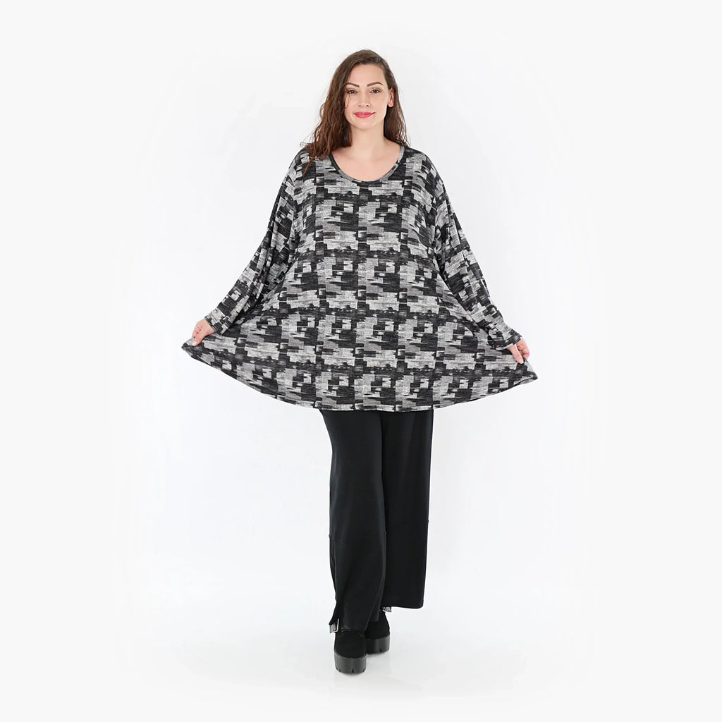 AKH Fashion Shirt 1892 Adriana, Dunkelgrau/Grau