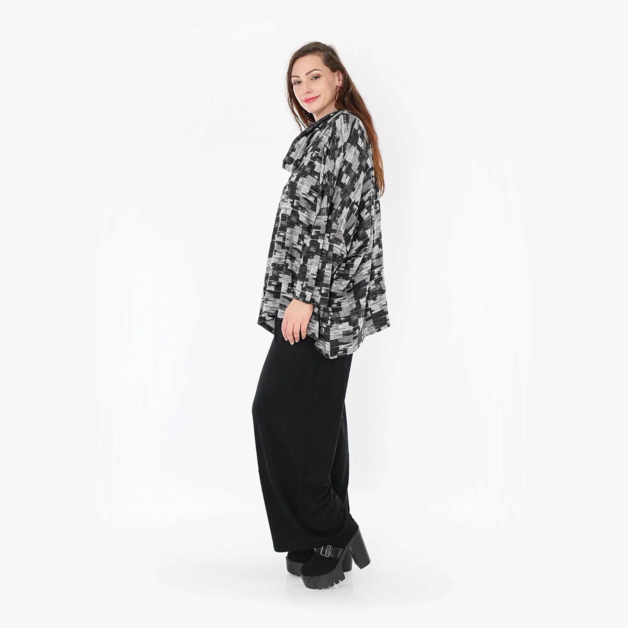 AKH Fashion Shirt 3019 Adriana, Dunkelgrau/Grau