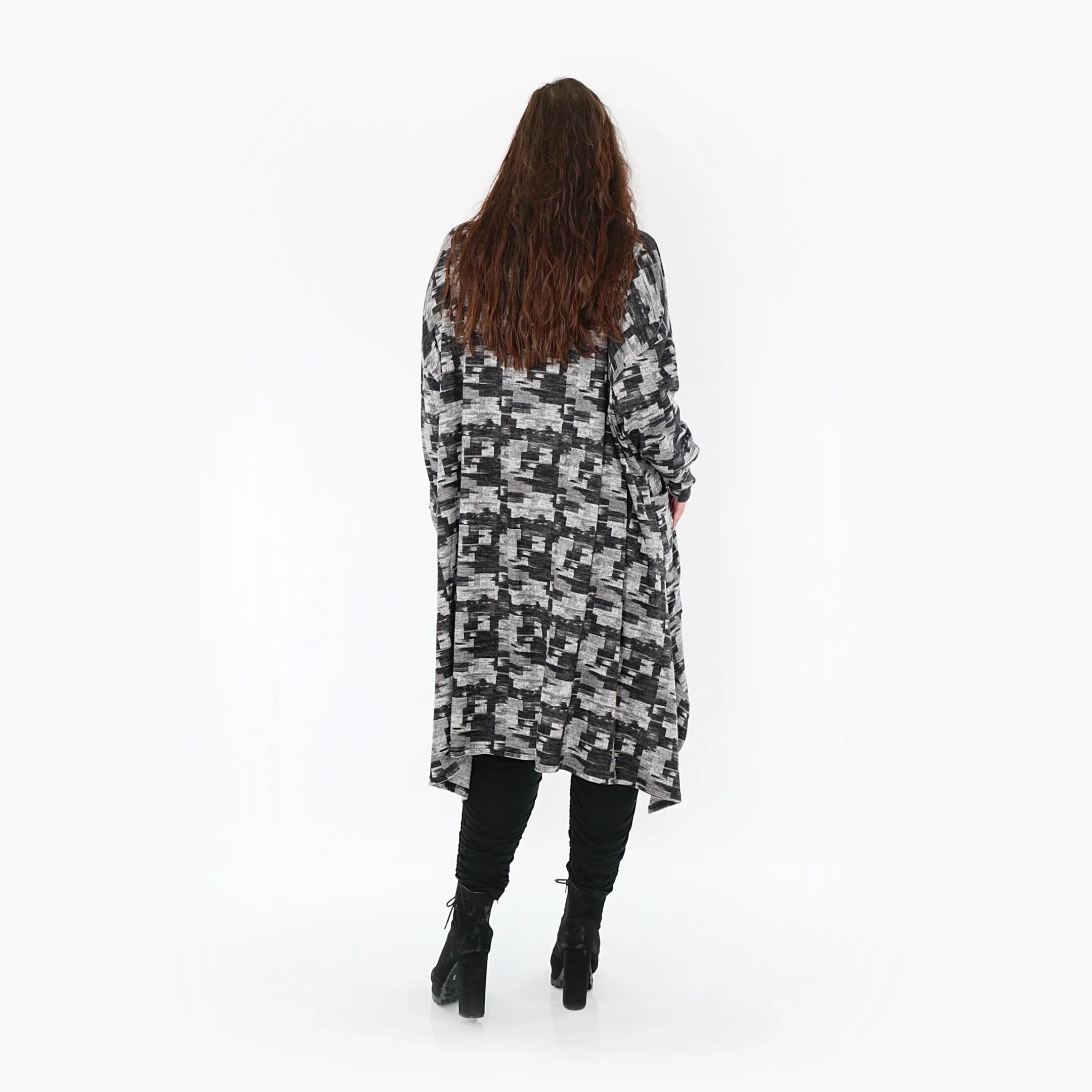 AKH 6882 Dress, Dark Grey-Grey