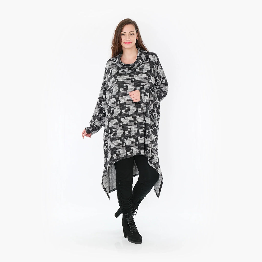 AKH 6882 Dress, Dark Grey-Grey