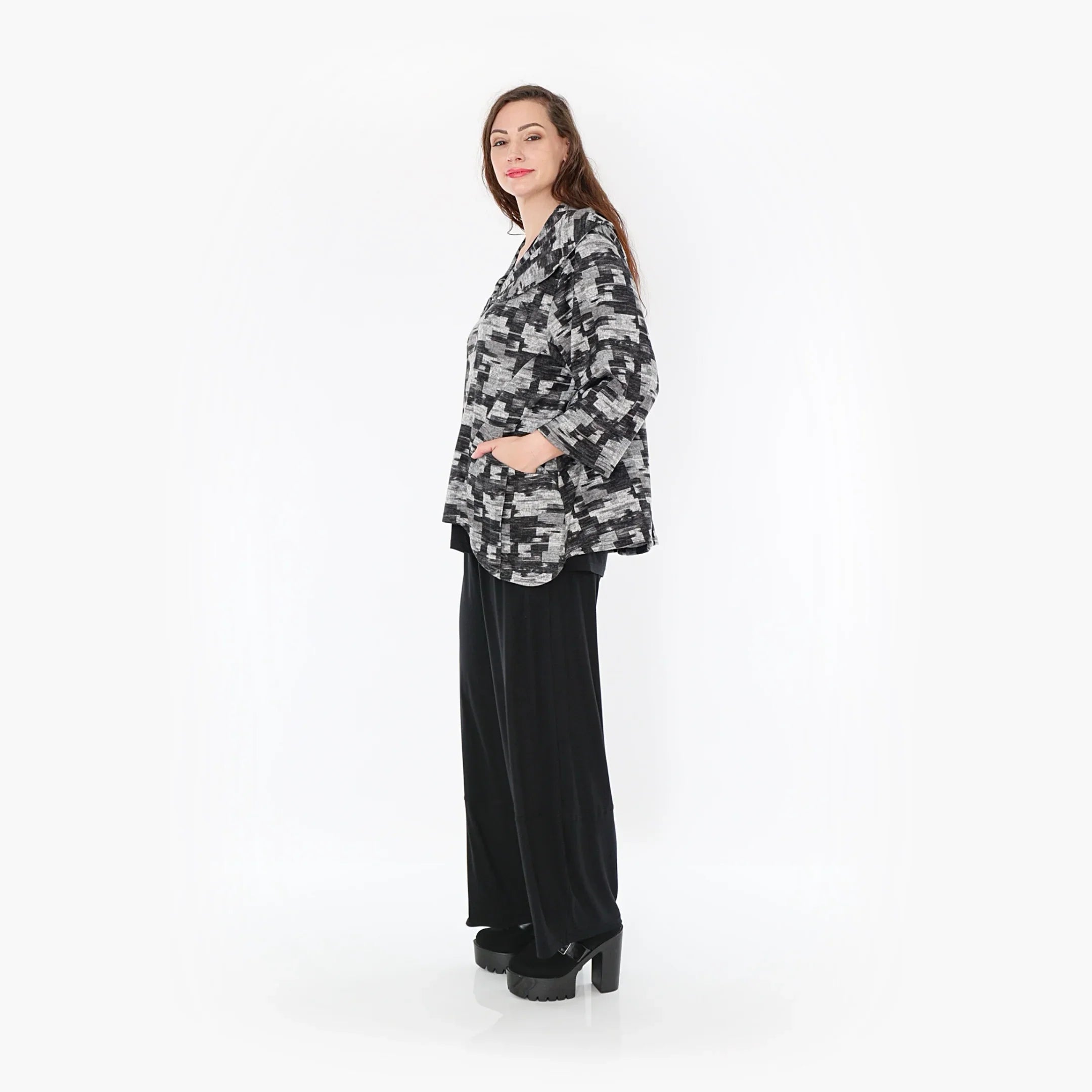 AKH Fashion Jacke 6939 Adriana, Dunkelgrau/Grau