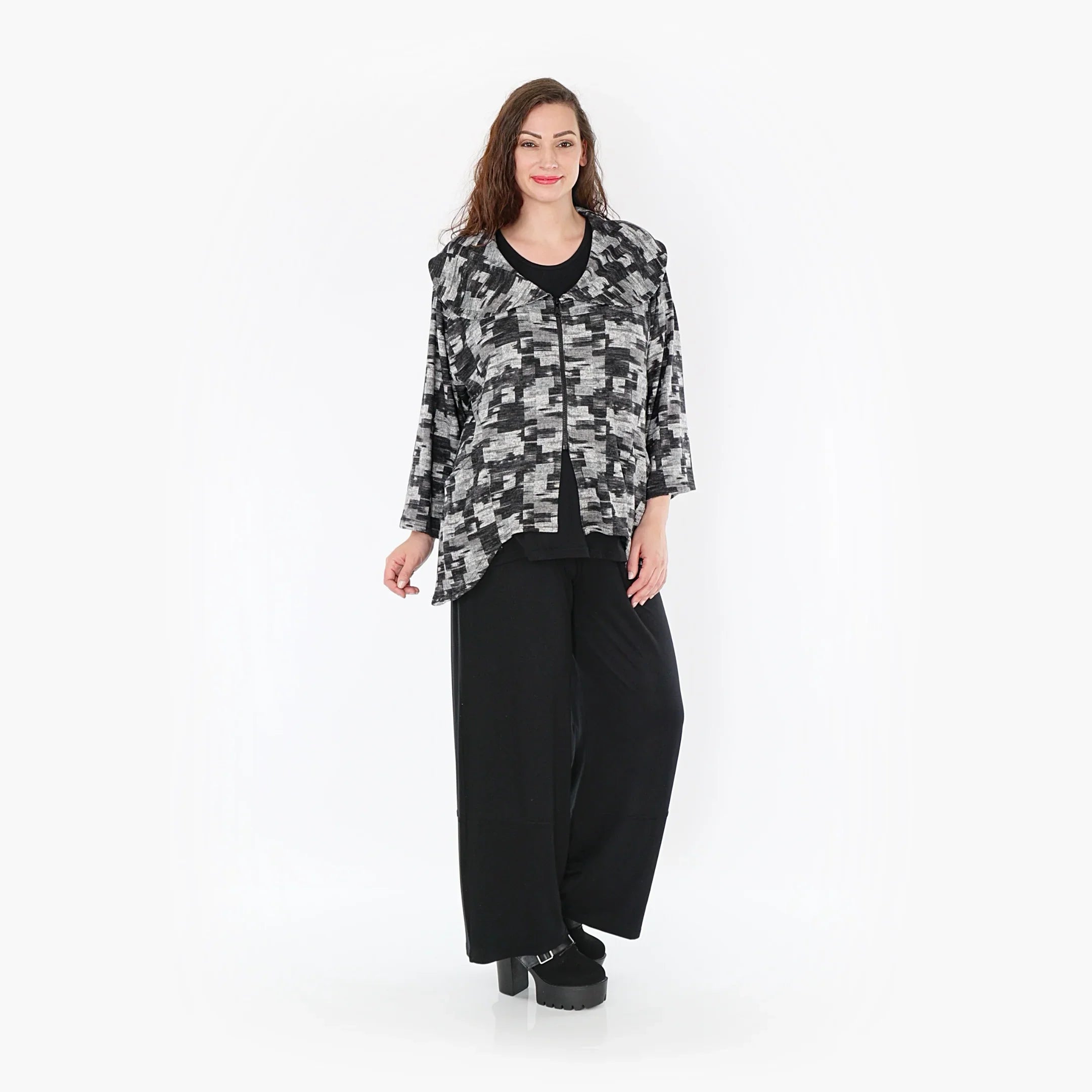 AKH Fashion Jacke 6939 Adriana, Dunkelgrau/Grau