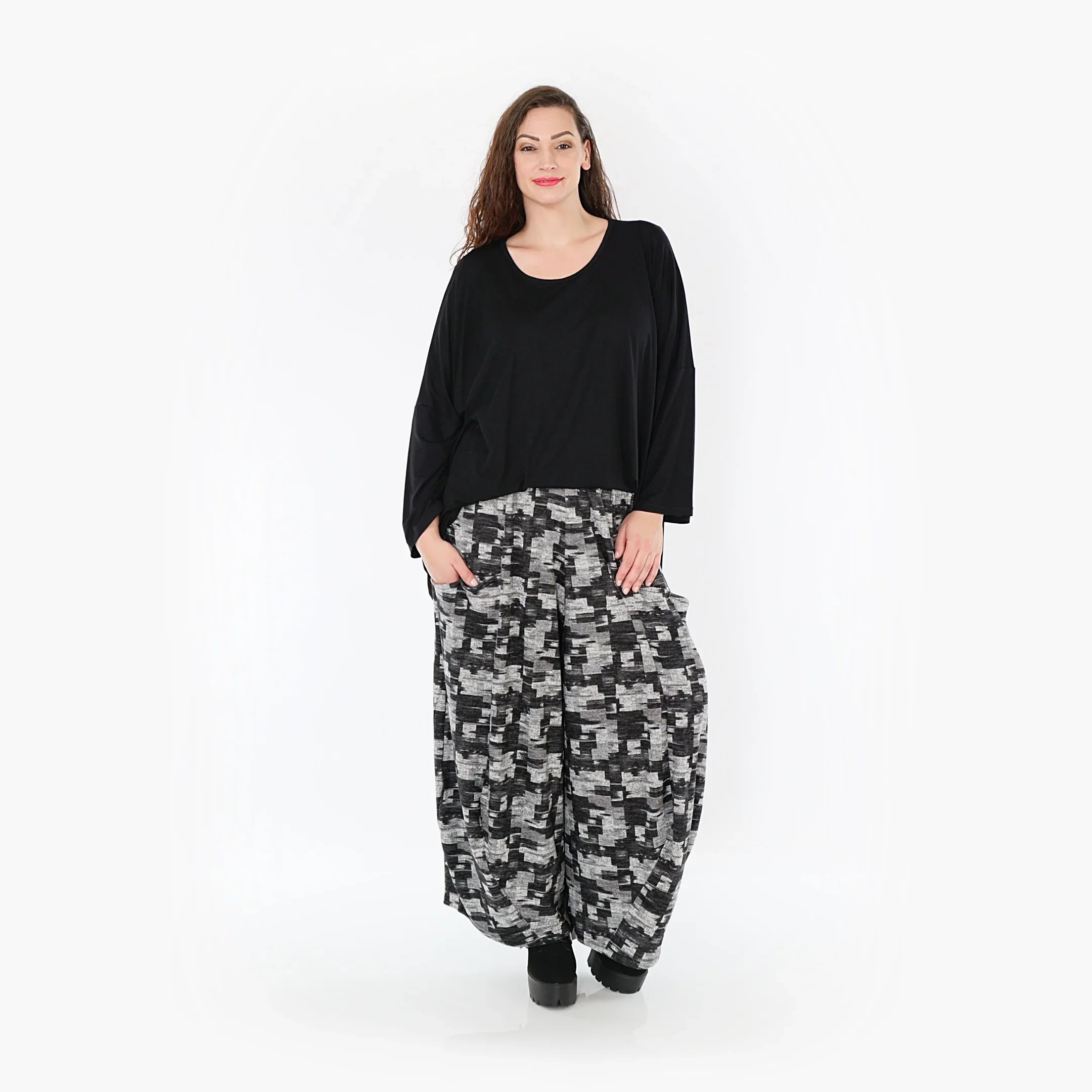 AKH Fashion Hose 8069 Adriana, Dunkelgrau/Grau