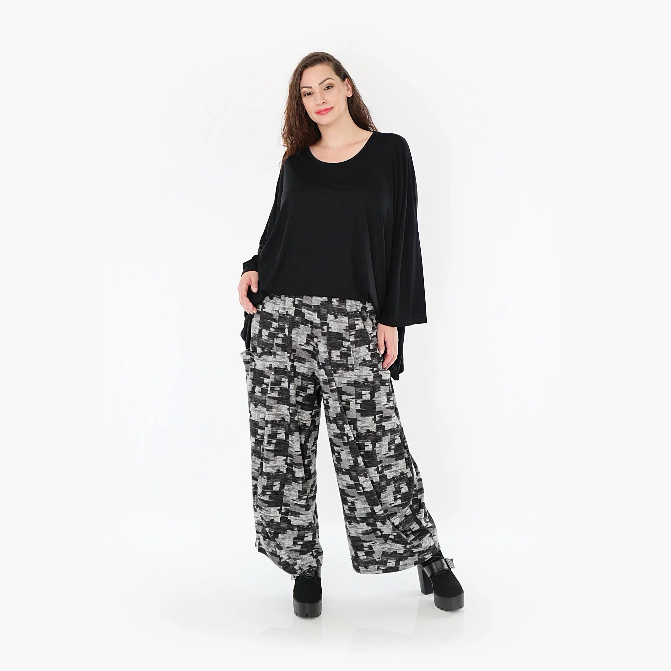 AKH Fashion Hose 8069 Adriana, Dunkelgrau/Grau