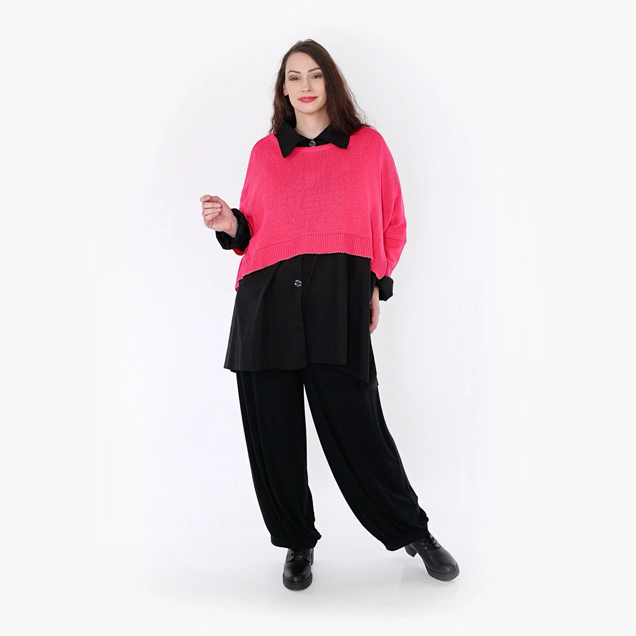 AKH Fashion Überwurf 2336 Strick, Fuchsia