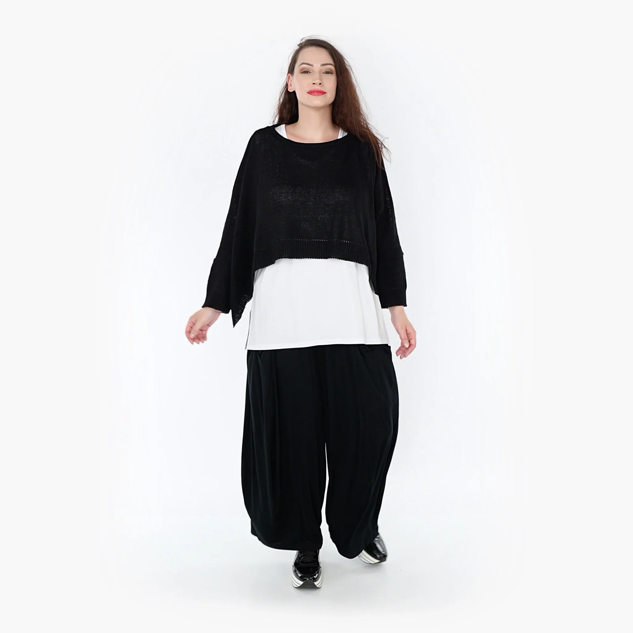 AKH Fashion Überwurf 2336 Strick, Schwarz