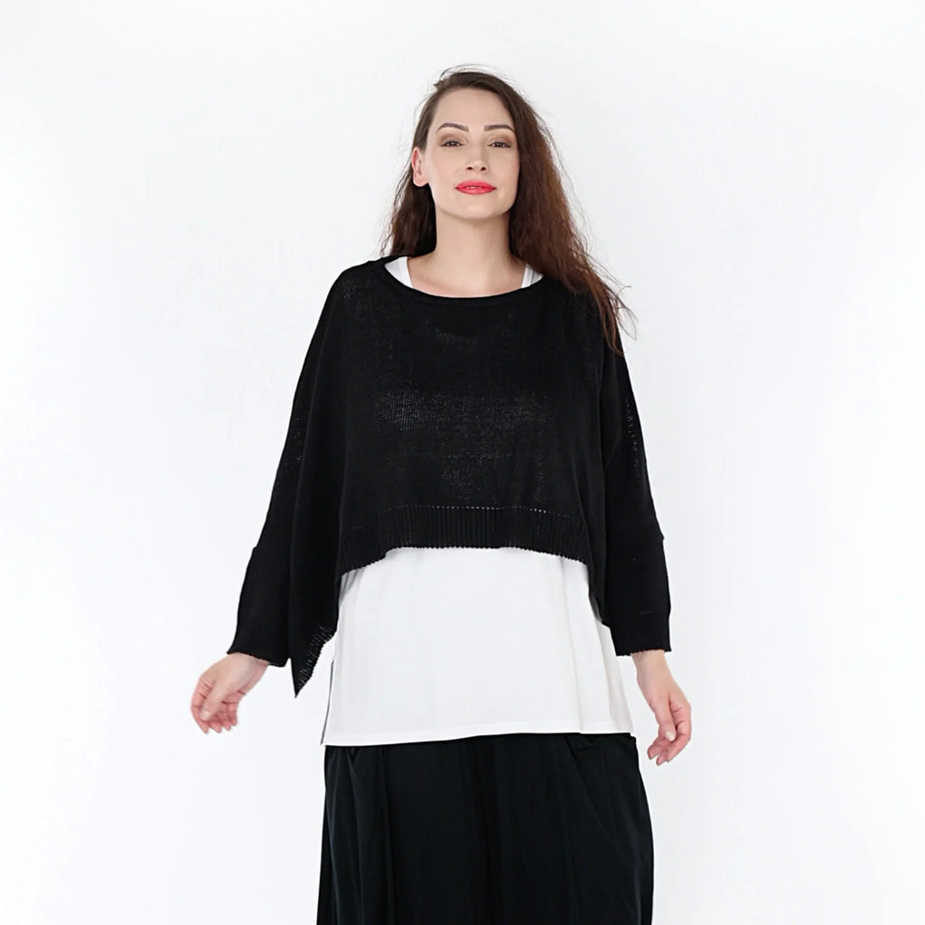 AKH Fashion Überwurf 2336 Strick, Schwarz
