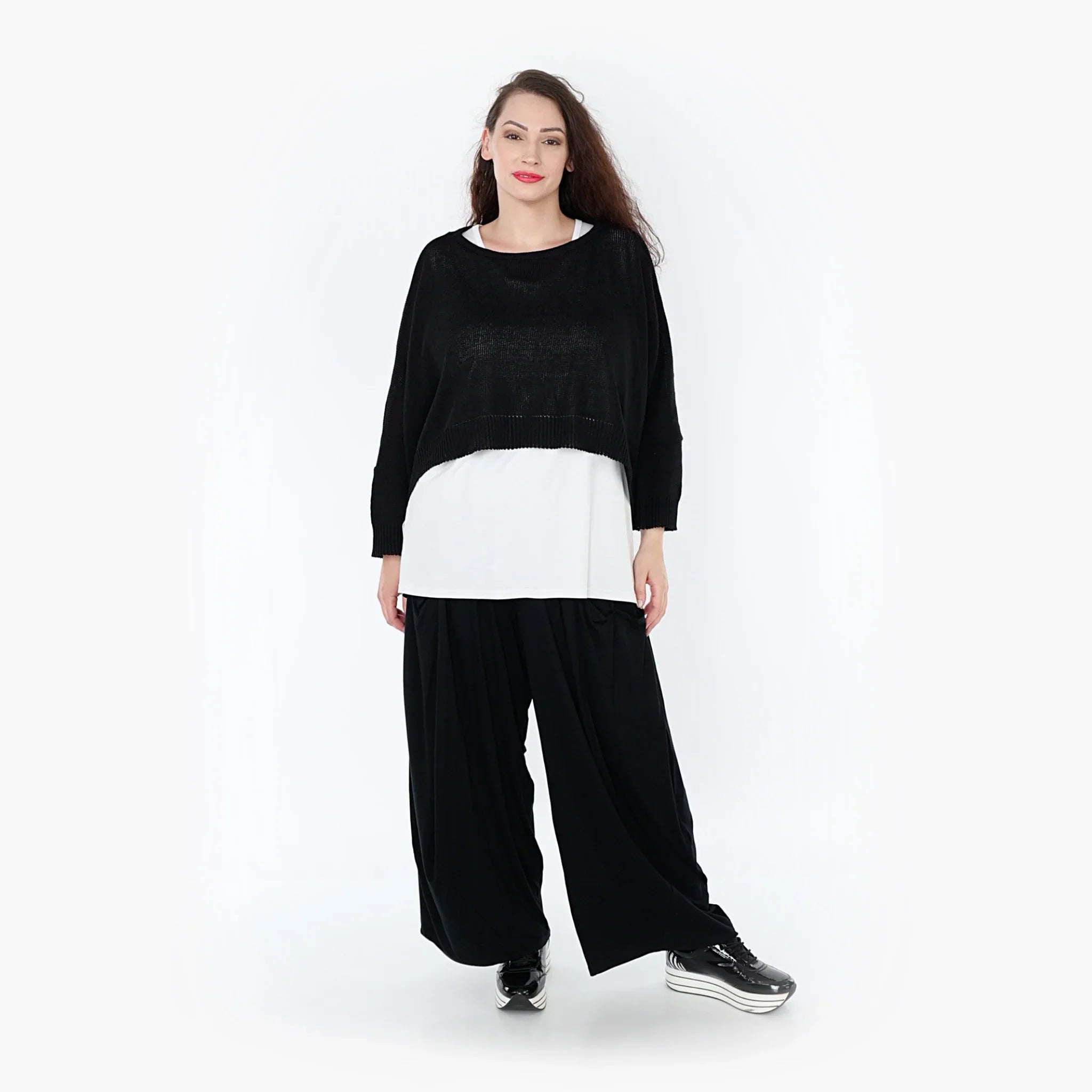 AKH Fashion Überwurf 2336 Strick, Schwarz