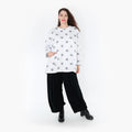 AKH 2153 Big Shirt, White-Grey