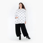 AKH 2153 Big Shirt, White-Grey